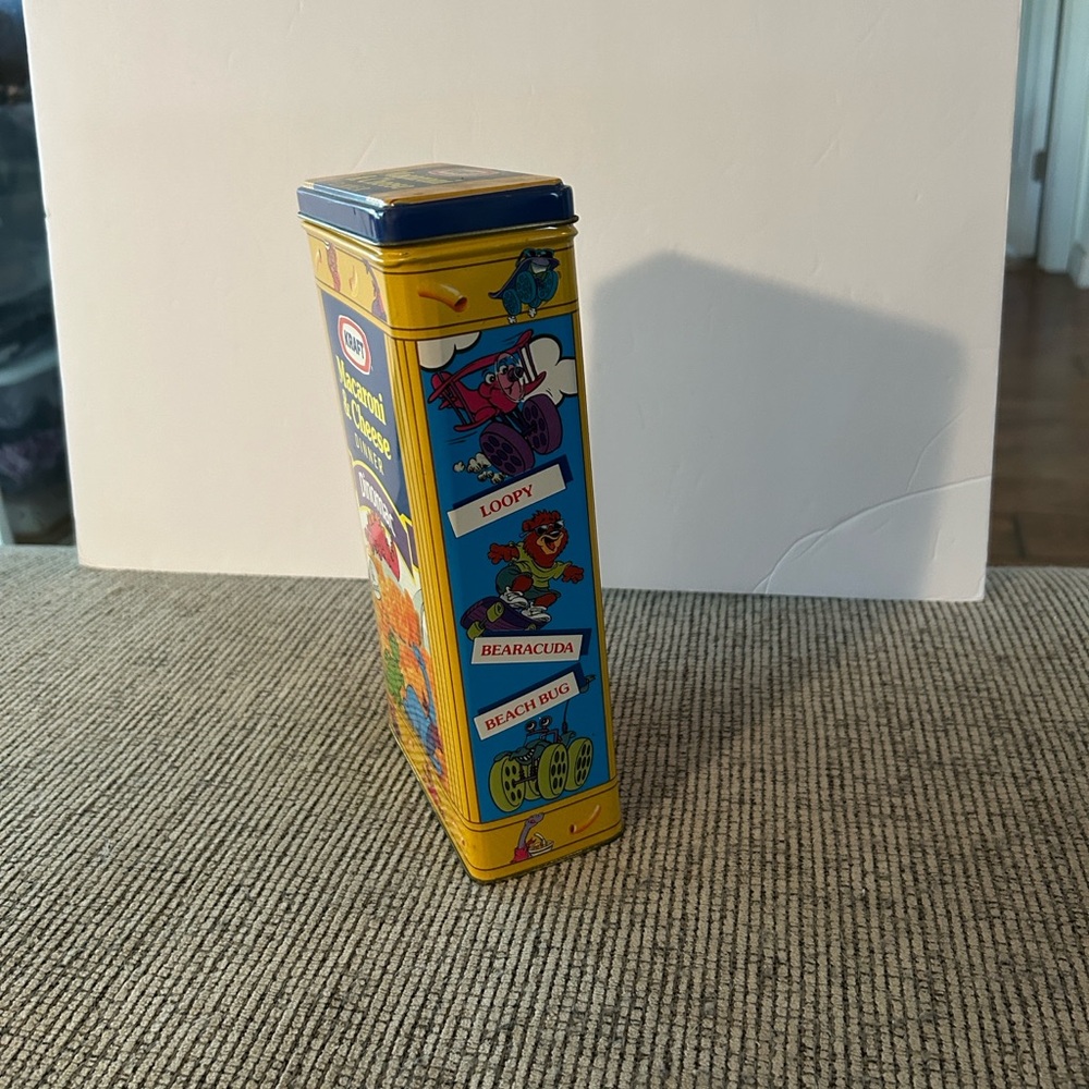Kraft Dinomac Macaroni & Cheese Tin with cheeseasaurus Rex vintage collectible - Picture 5 of 12
